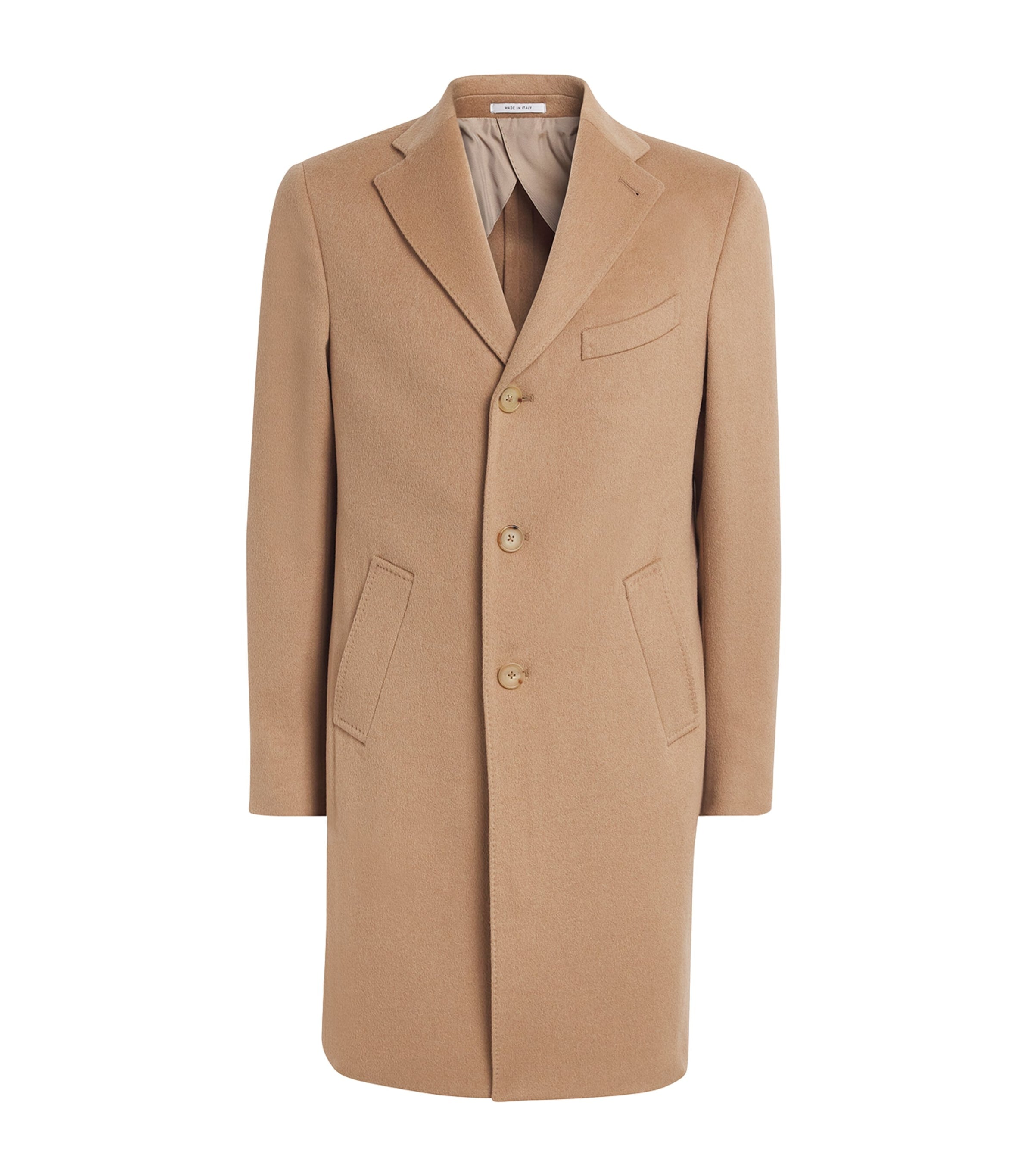 Pal Zileri Beige Wool-Cashmere Overcoat