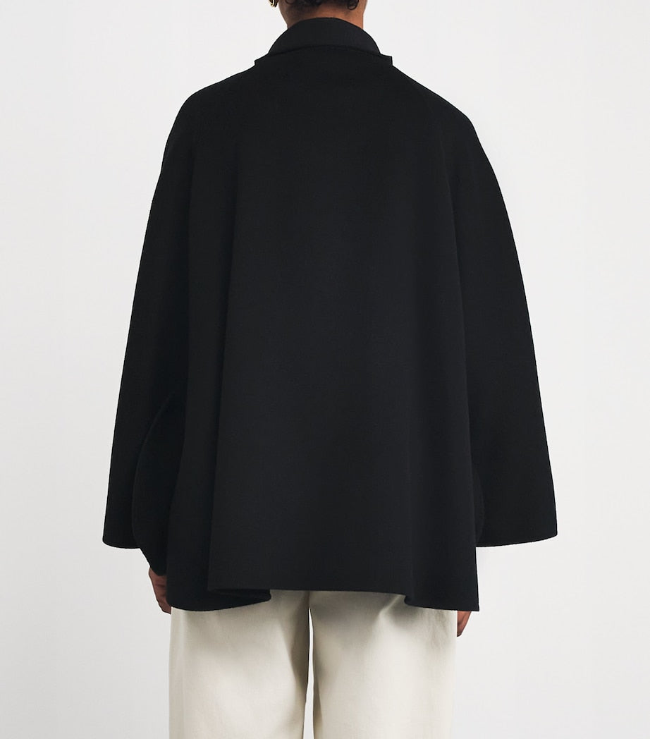 MAX&Co. Black Virgin Wool A-Line Coat