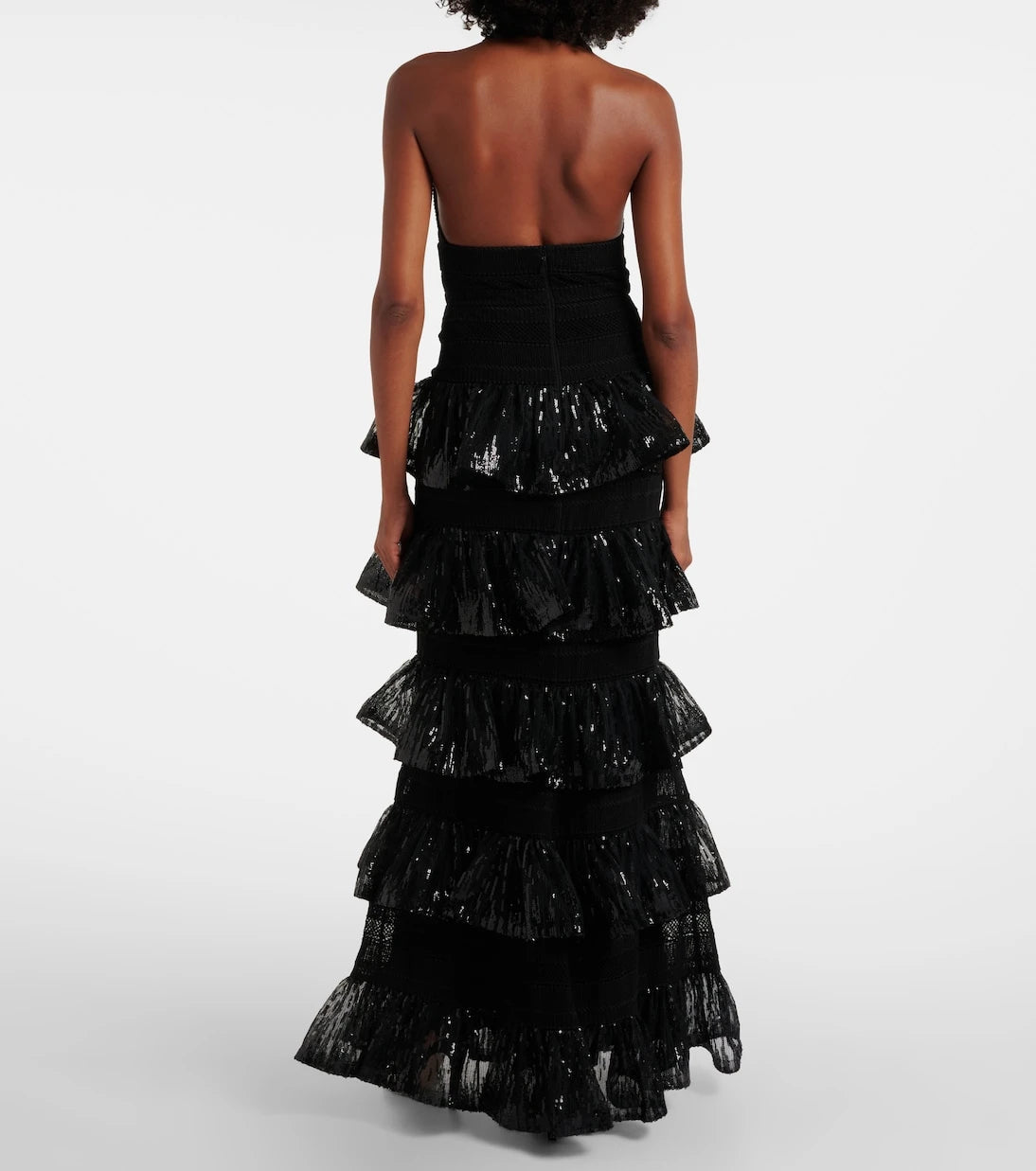 Elie Saab - Sequined macramé gown