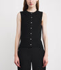Vince Black Sleeveless Button-Up Top