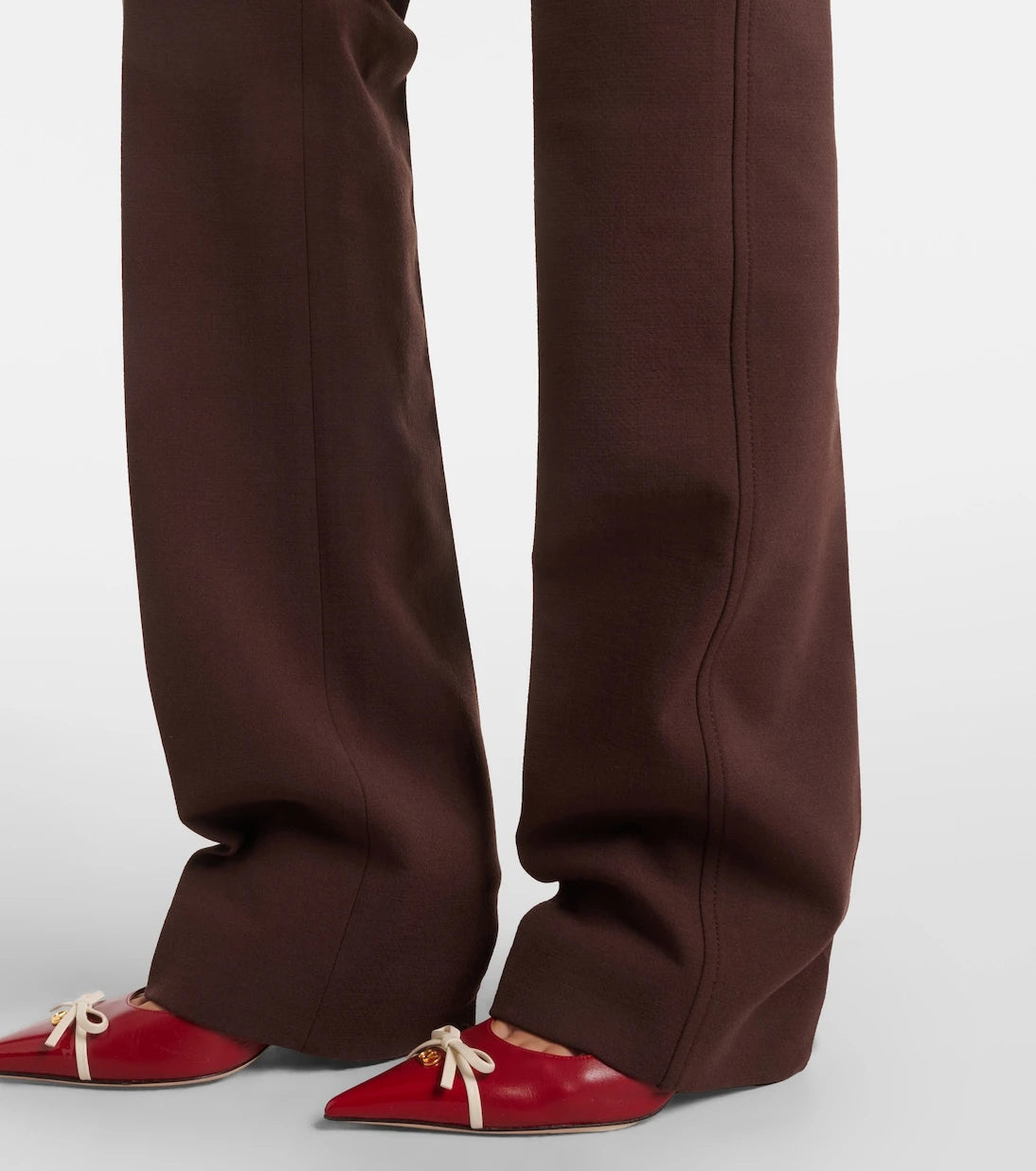 Valentino - VGold wool-blend straight pants