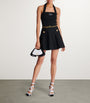 Balmain Black Flared Knitted Mini Skirt