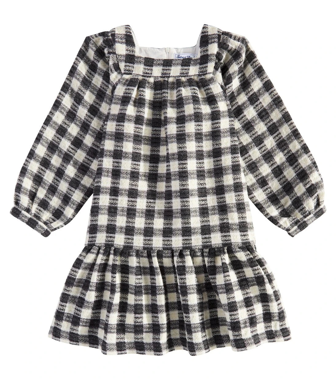 Tartine et Chocolat - Checked wool and cotton-blend dress
