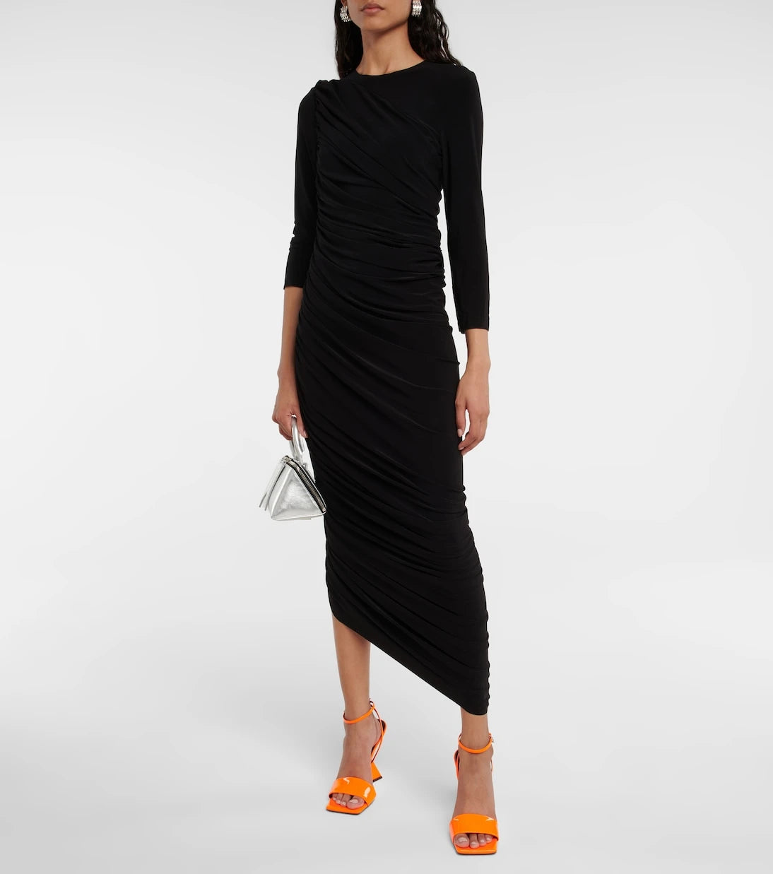 Norma Kamali - Diana ruched jersey midi dress