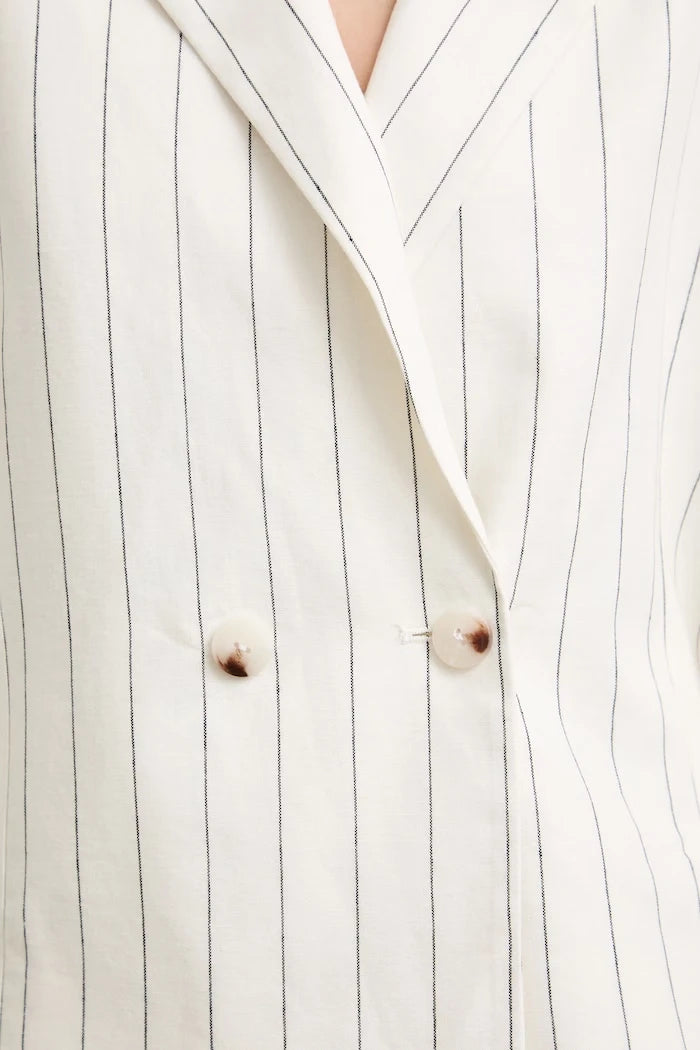 Medicine kadın çift sıralı düğmeli keten karışımlı blazer