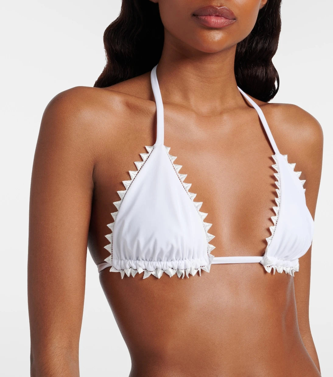 Jacquemus - Picot embroidered bikini top