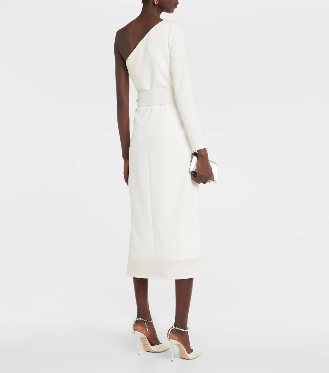 Safiyaa - Asymmetrical crêpe midi dress