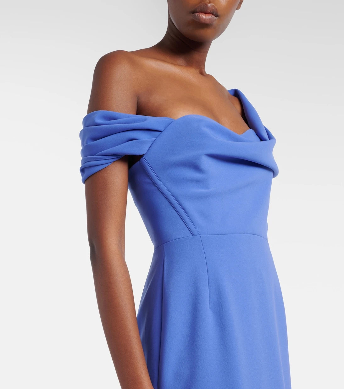 Carolina Herrera - Draped off-shoulder crêpe gown