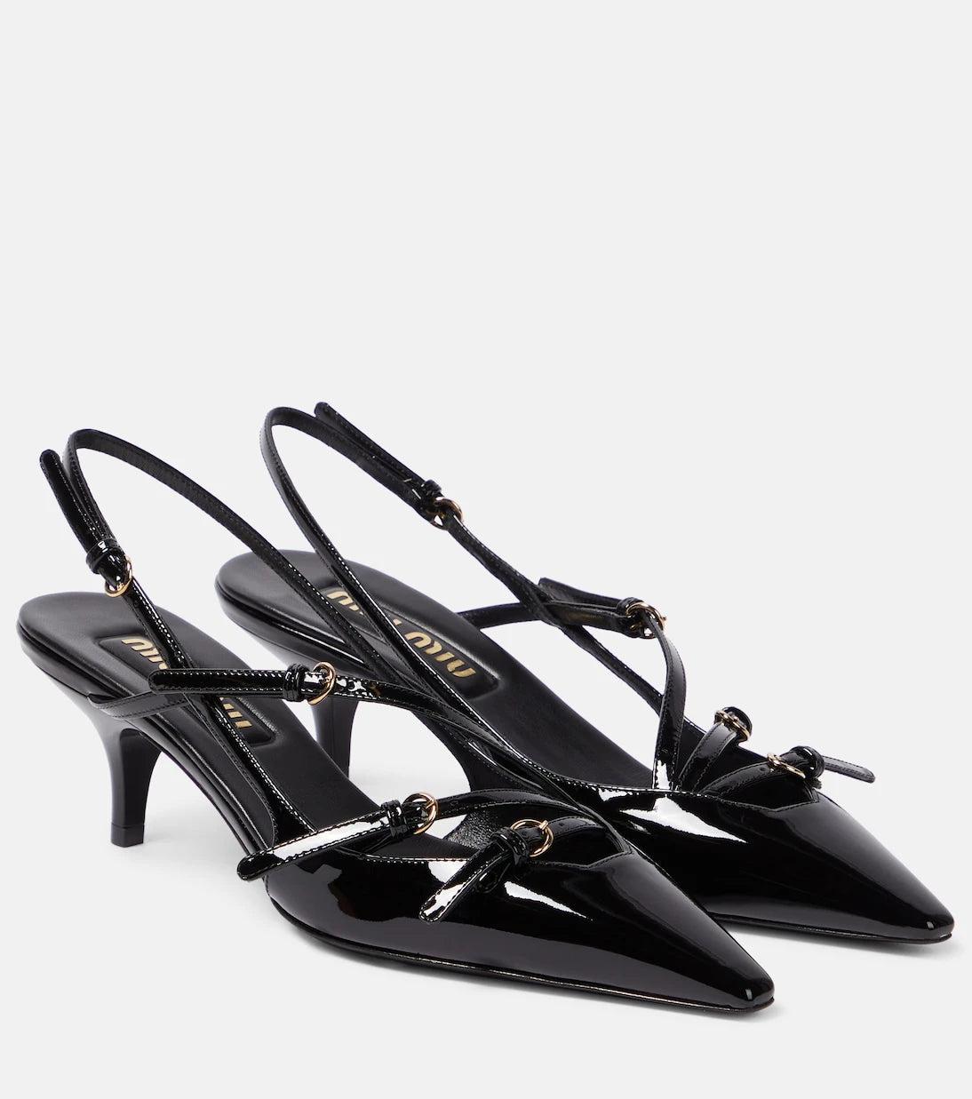 Miu Miu - Patent leather slingback pumps