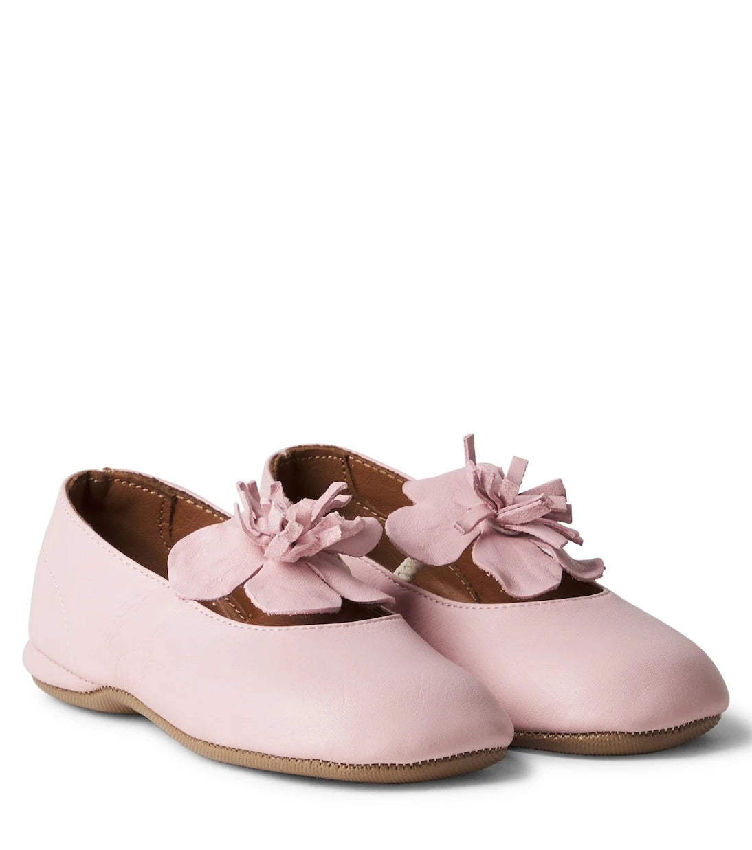 PèPè - Bow-detail leather ballet flats