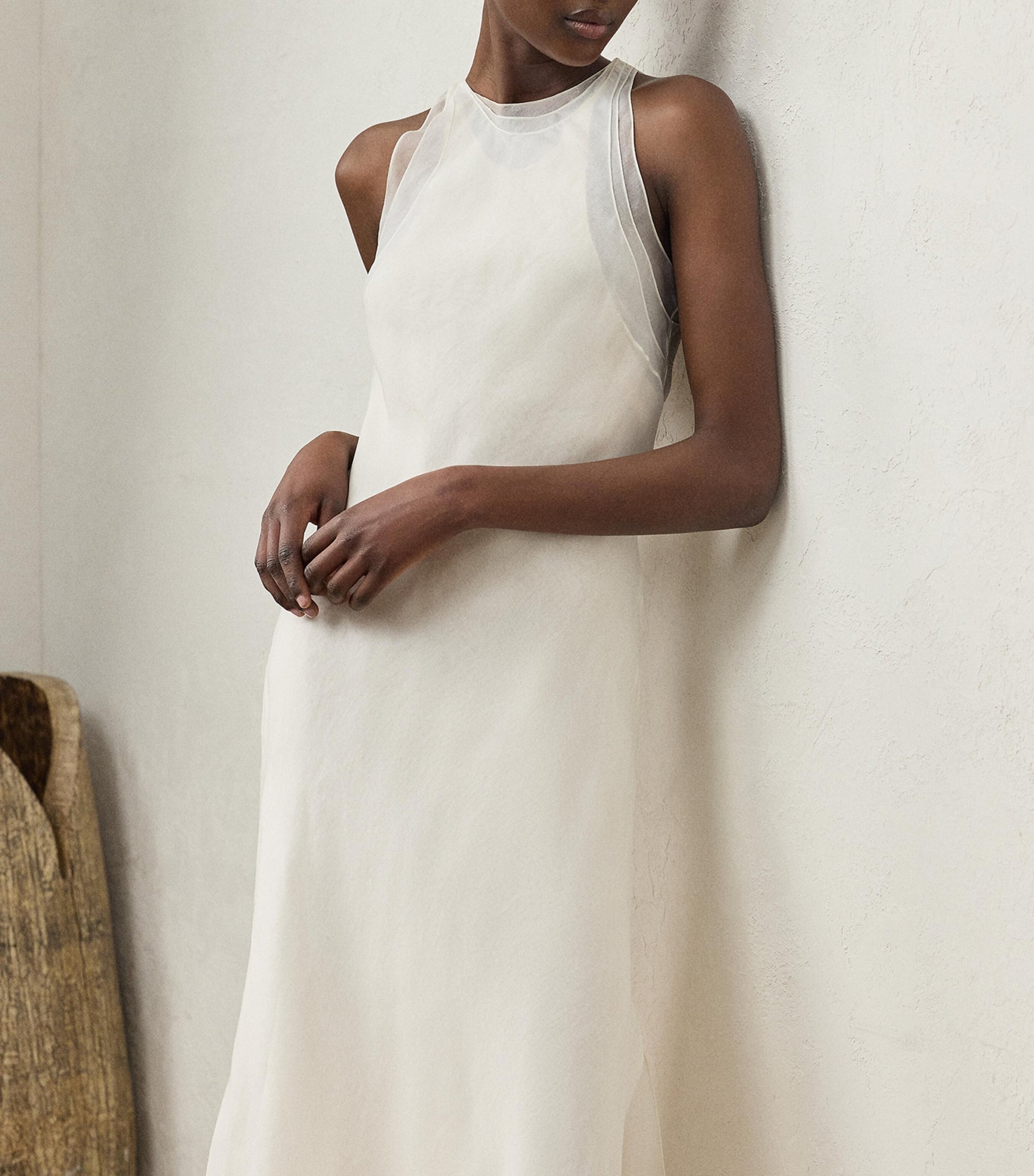 Ralph Lauren Collection White Mulberry Silk Zachary Dress