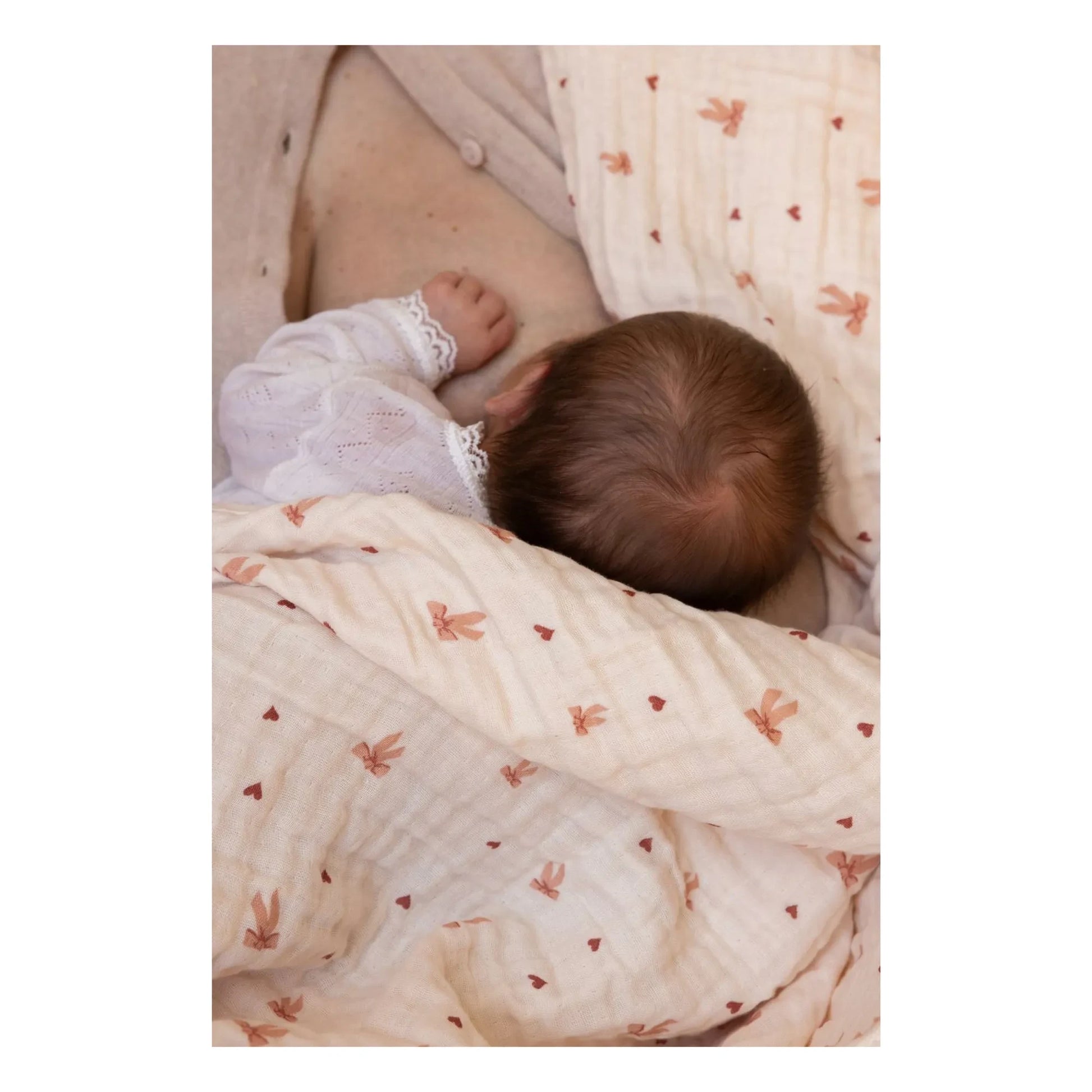 Cam Cam - Bows muslin blanket | Pale Pink