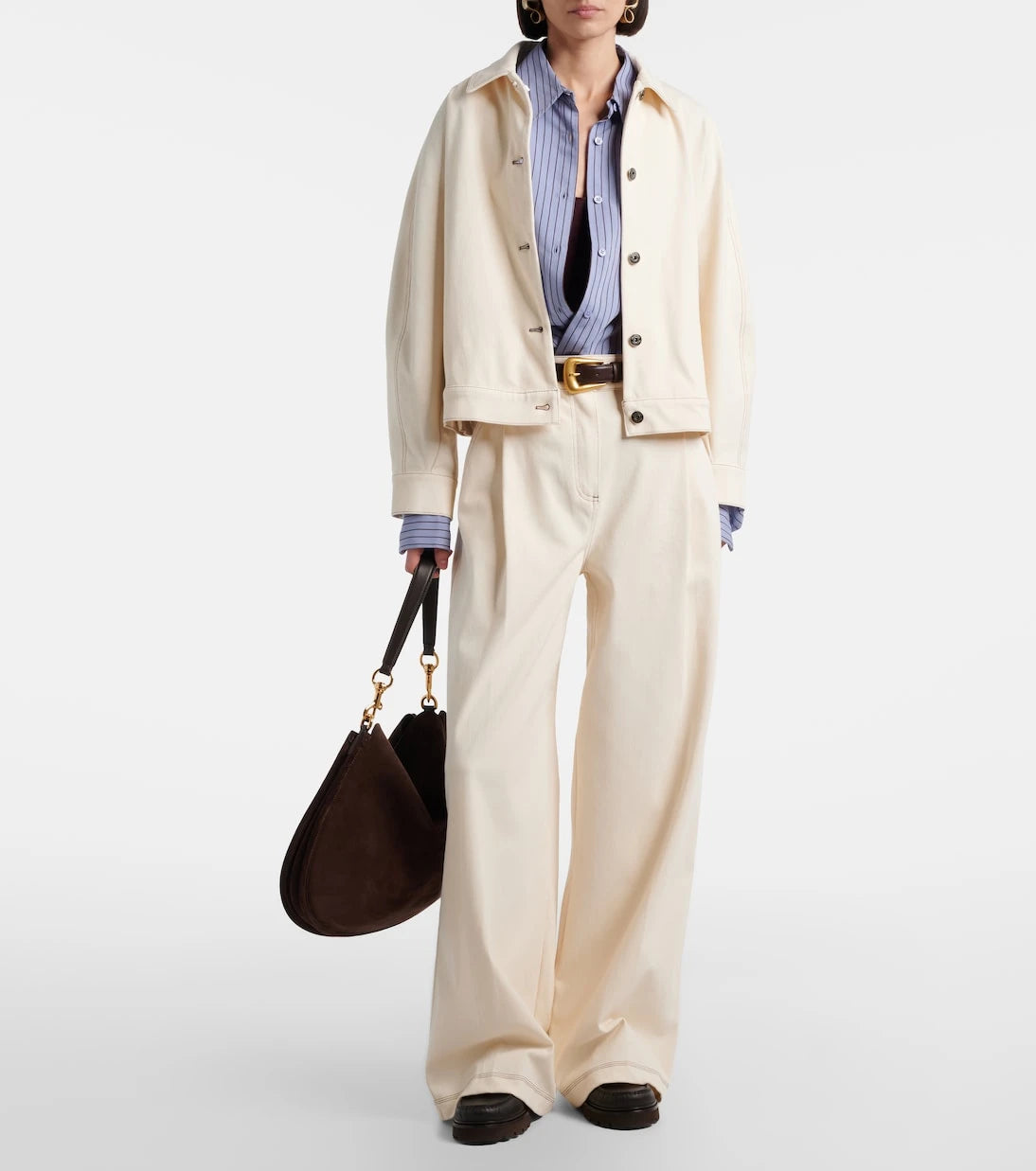 Max Mara - Pleated wide-leg jeans