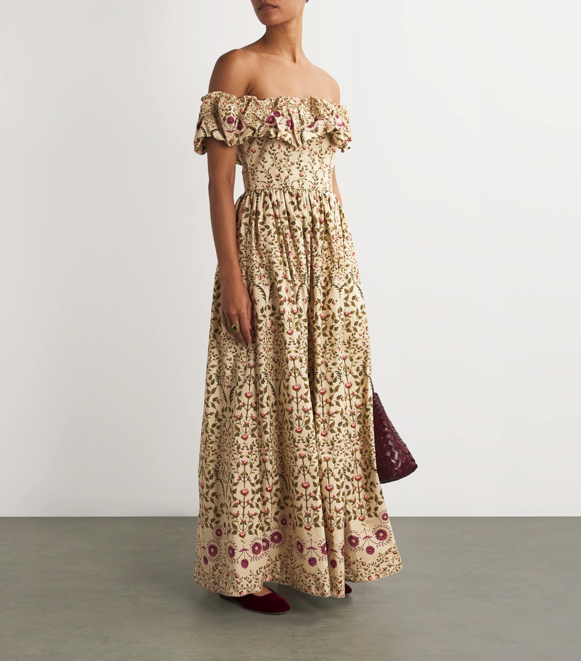 Agua By Agua Bendita Multi Cotton Floral Print Sueño Maxi Dress