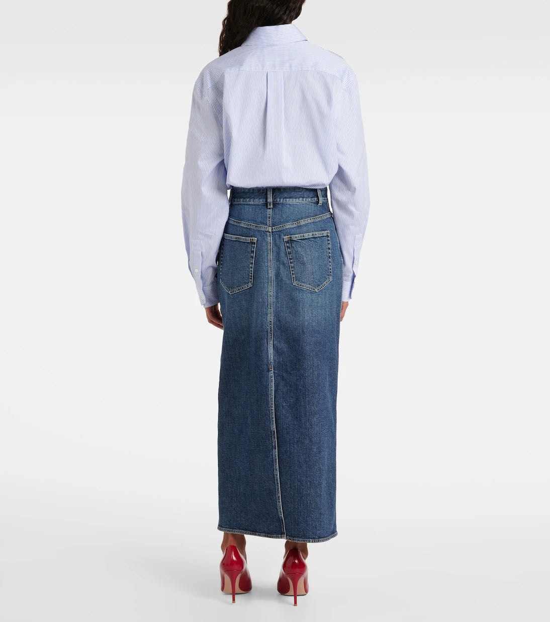 Ralph Lauren Collection - High-rise denim maxi skirt