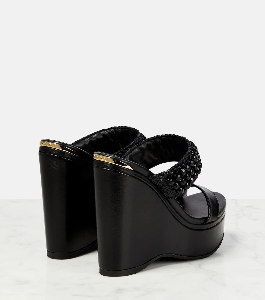Jimmy Choo - Amoure Wedge 130 leather sandals