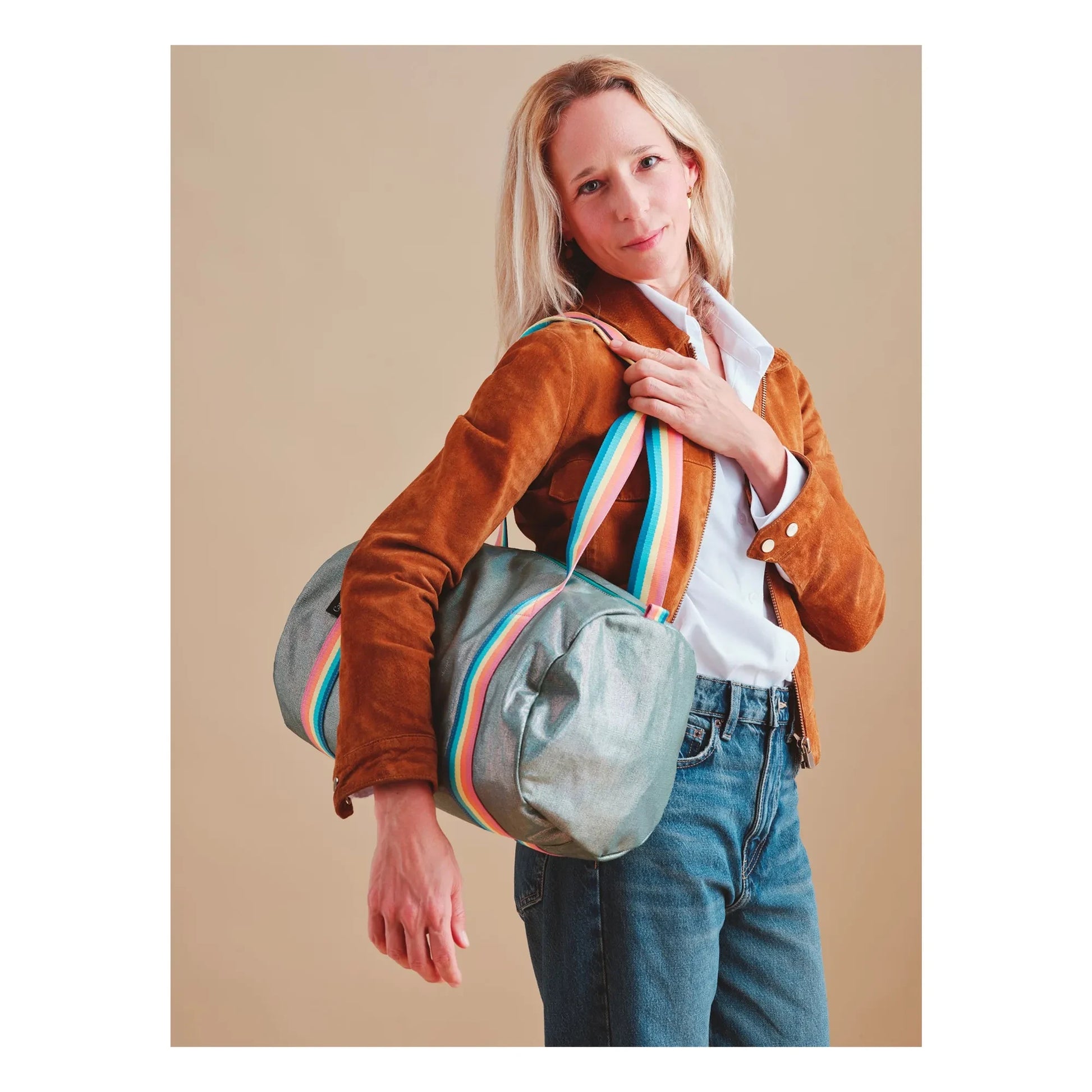 Caramel & Cie - Iridescent Weekend Bag | Blue