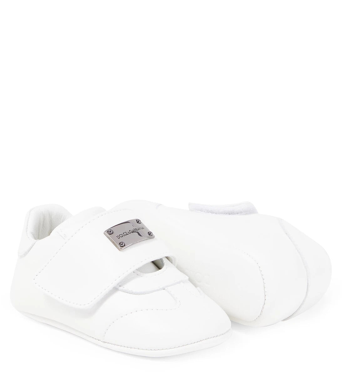 Dolce&Gabbana Kids - Baby logo leather sneakers