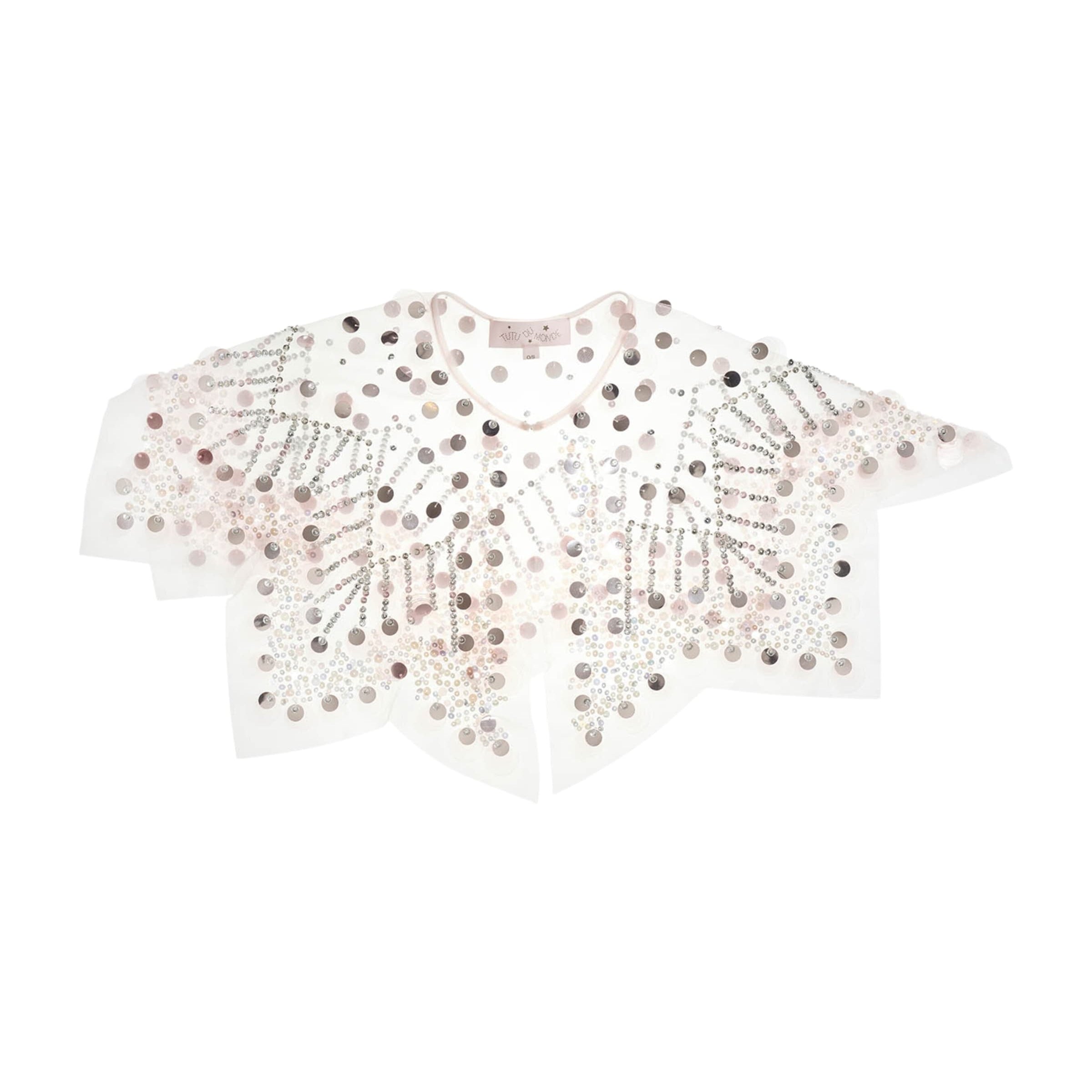 Tulle Embellished Royal Debut Cape