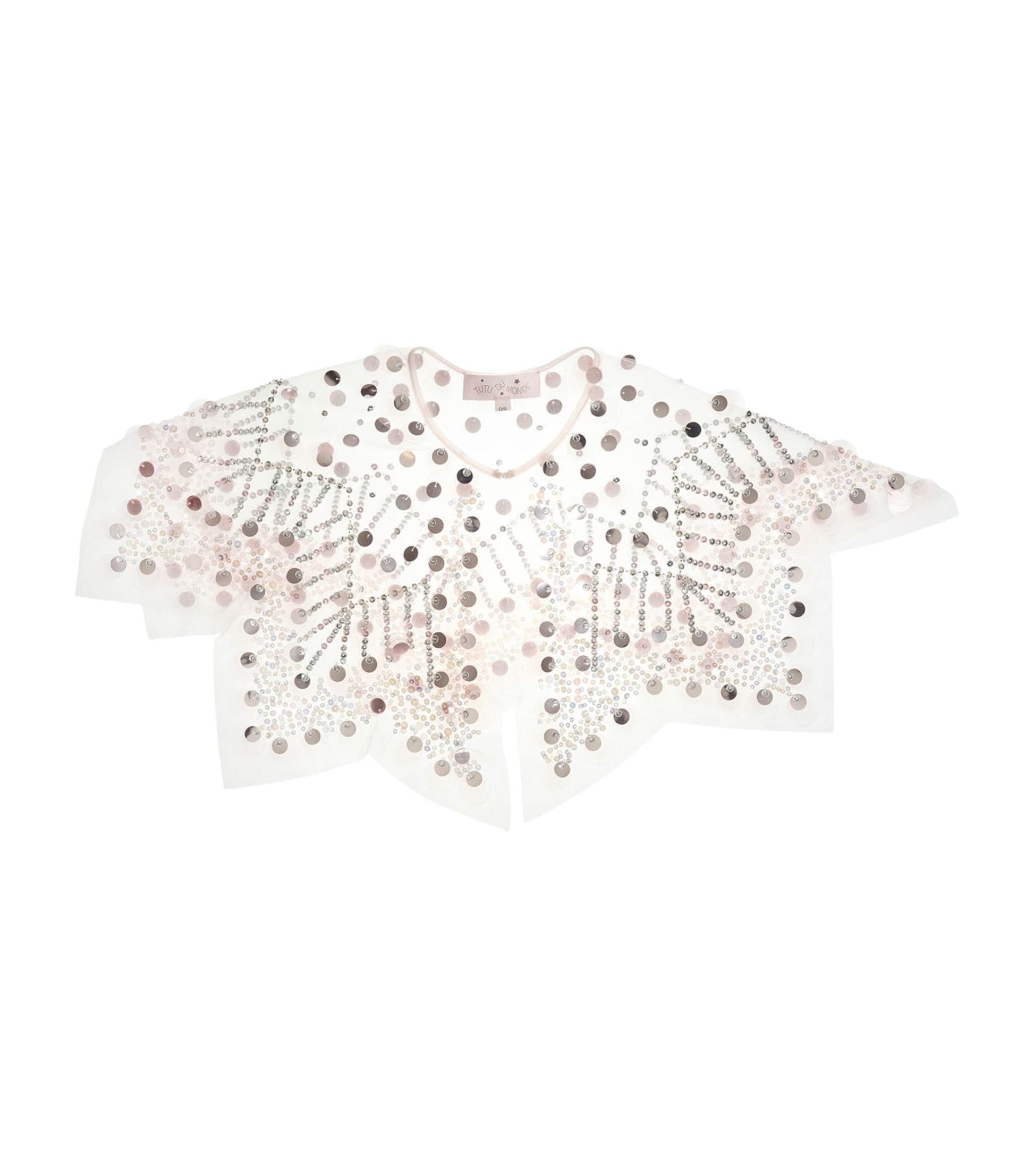 Tulle Embellished Royal Debut Cape