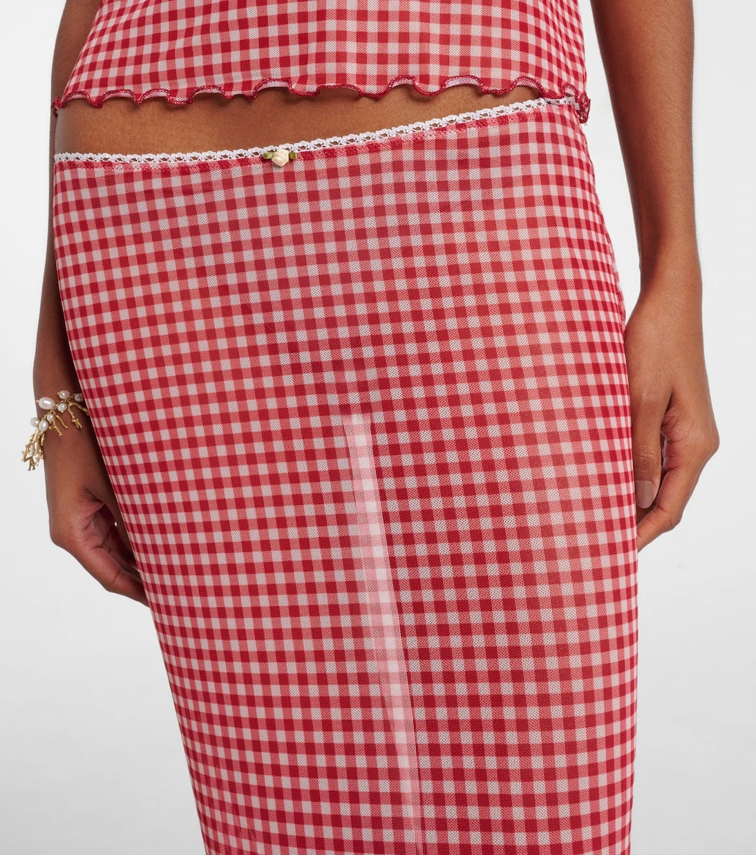Bananhot - Solay gingham maxi skirt