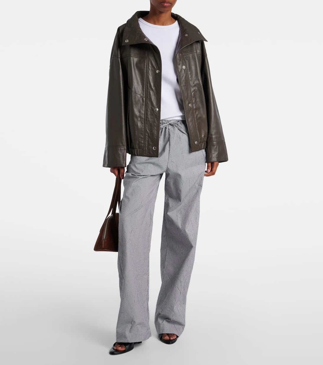 Róhe - Checked cotton-blend pajama pants