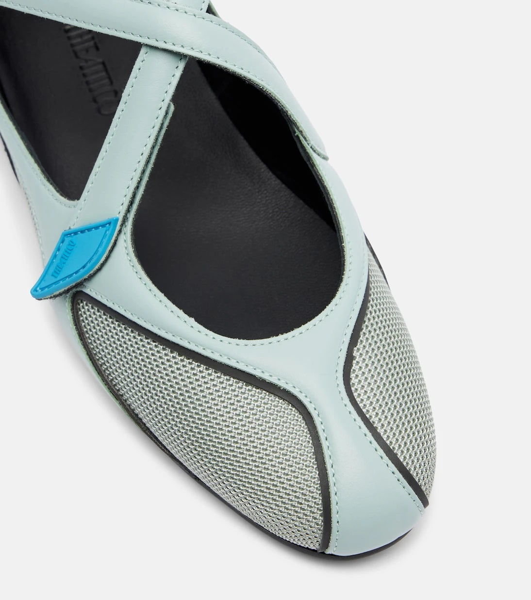 The Attico - Floor 01 leather-trimmed ballet flats