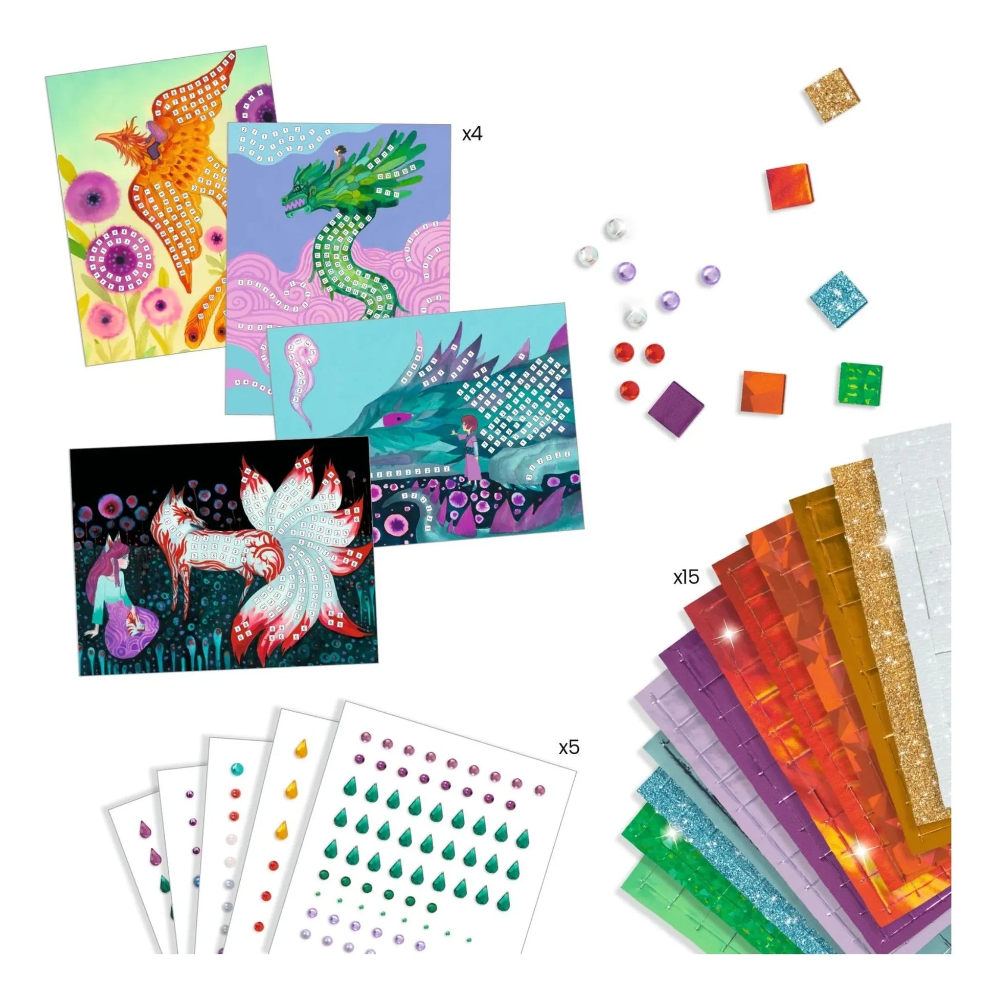 Djeco - Legendary creatures collage