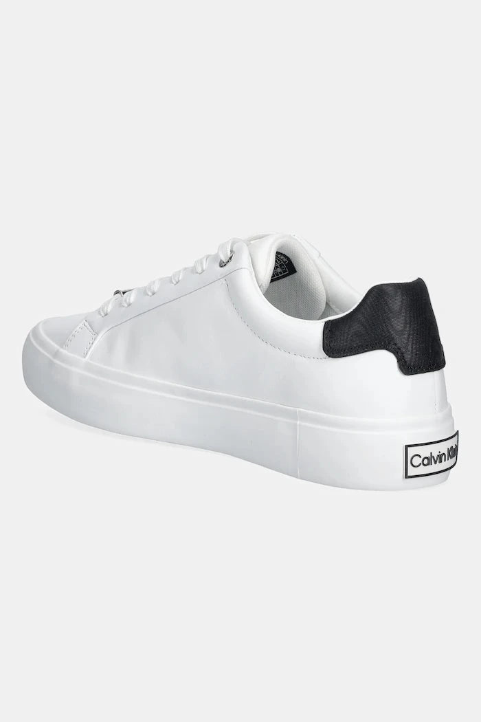 Кожени маратонки Calvin Klein VULC LACE UP LTH/MOIRE BT