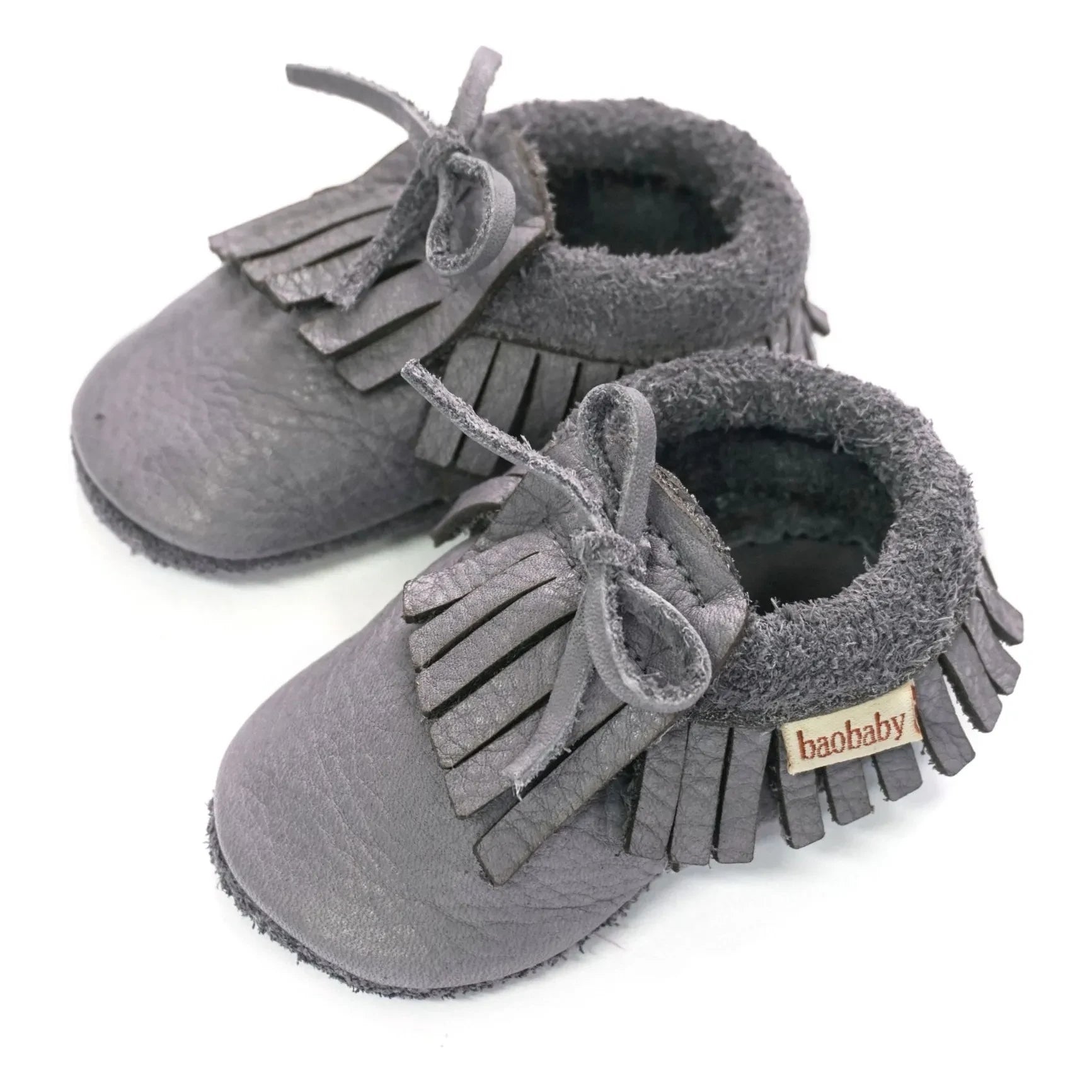 Baobaby - Fringed slippers | Grey