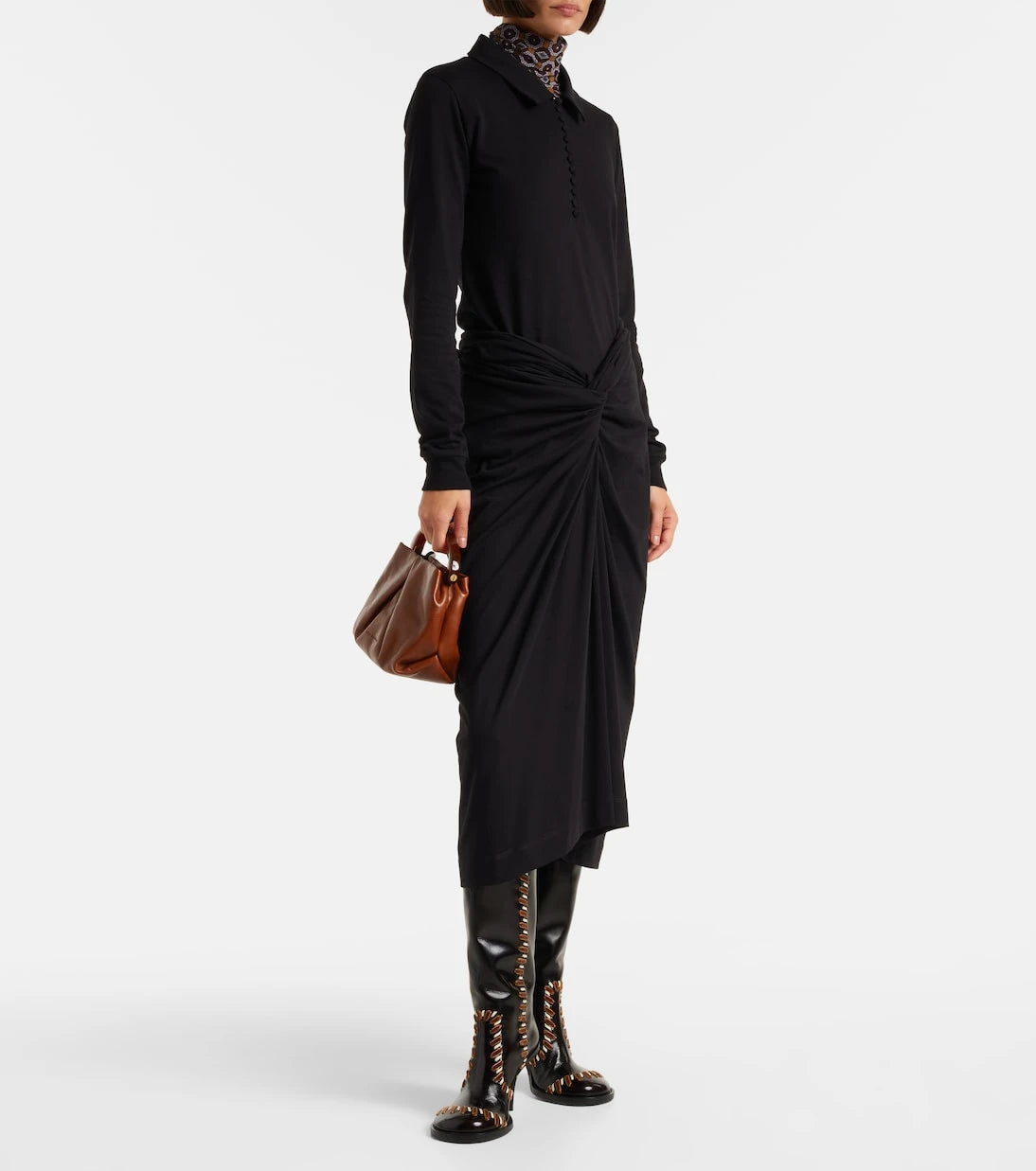 Dries Van Noten - قميص بولو من قطن الجيرسيه