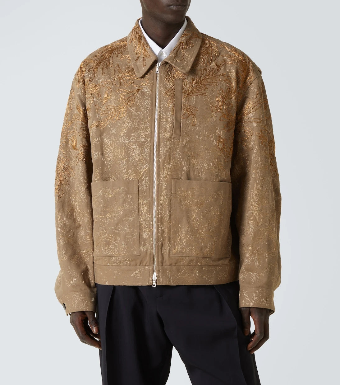 Dries Van Noten - Floral lamé cotton blouson