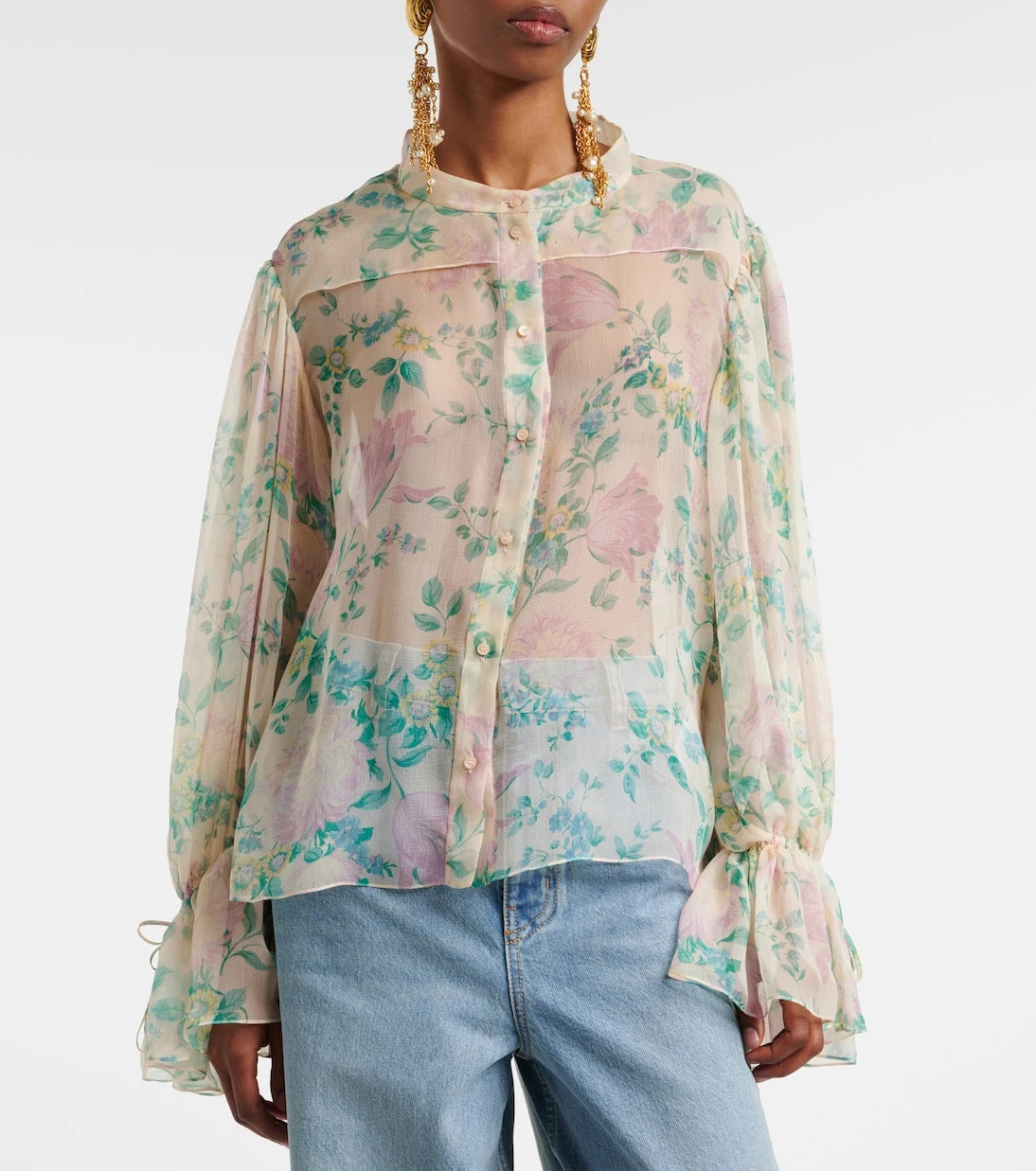 Chloé - Sheer silk top