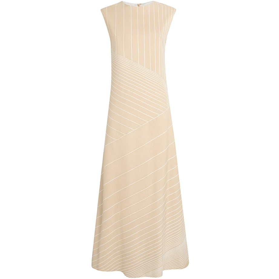 Embroidered Stripe Maryse Maxi Dress