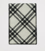 Black Wool Check Scarf
