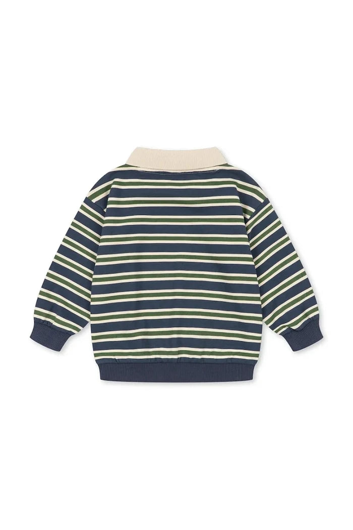 Konges Sløjd çocuklar için pamuklu yakalı tişört SPOTTY LS POLO GOTS