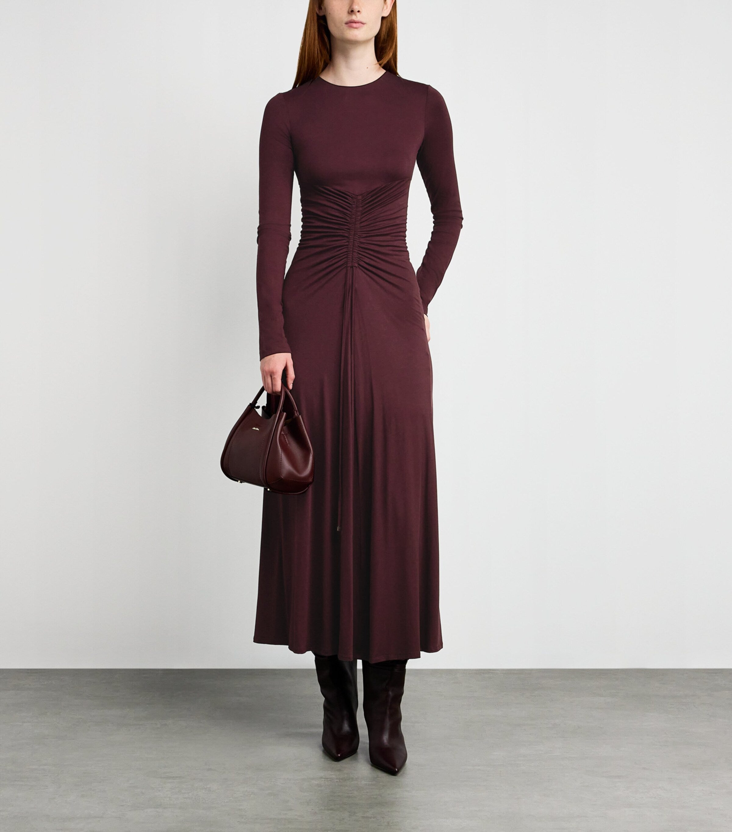 Jersey Ruched Maxi Dress