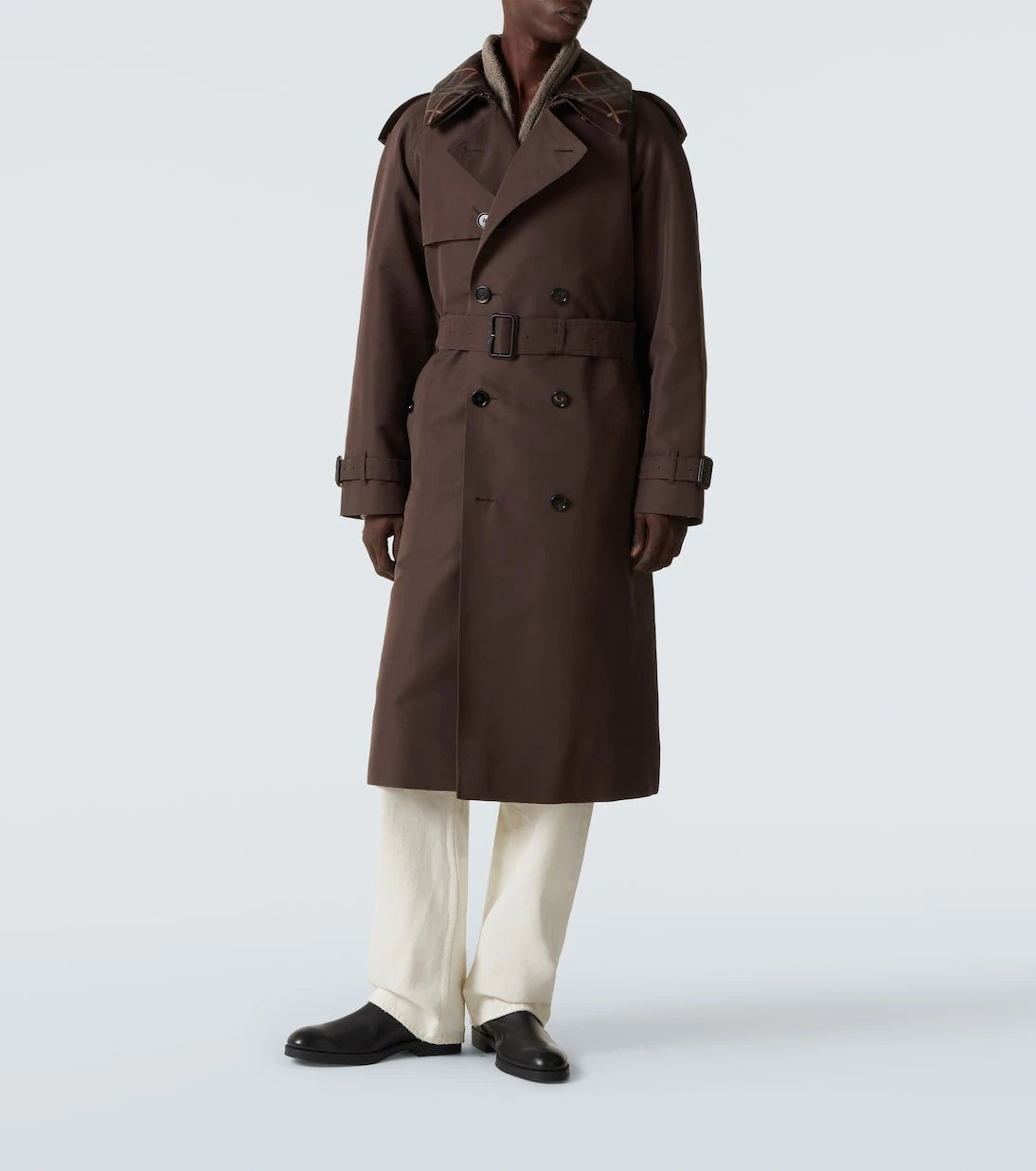 Burberry - Burberry Check silk and cotton trench coat