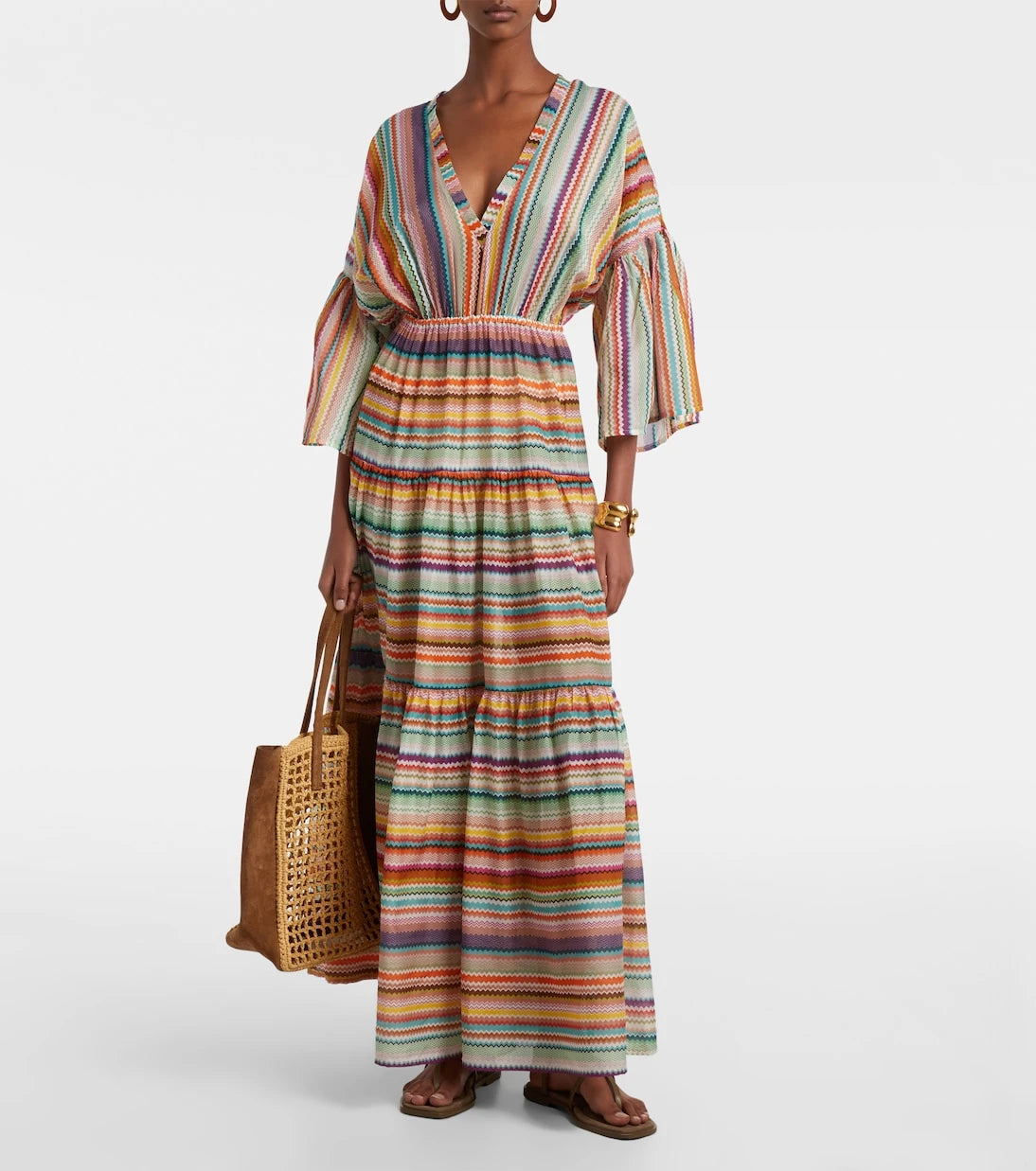 Missoni - فستان ماكسي بنمط متعرج