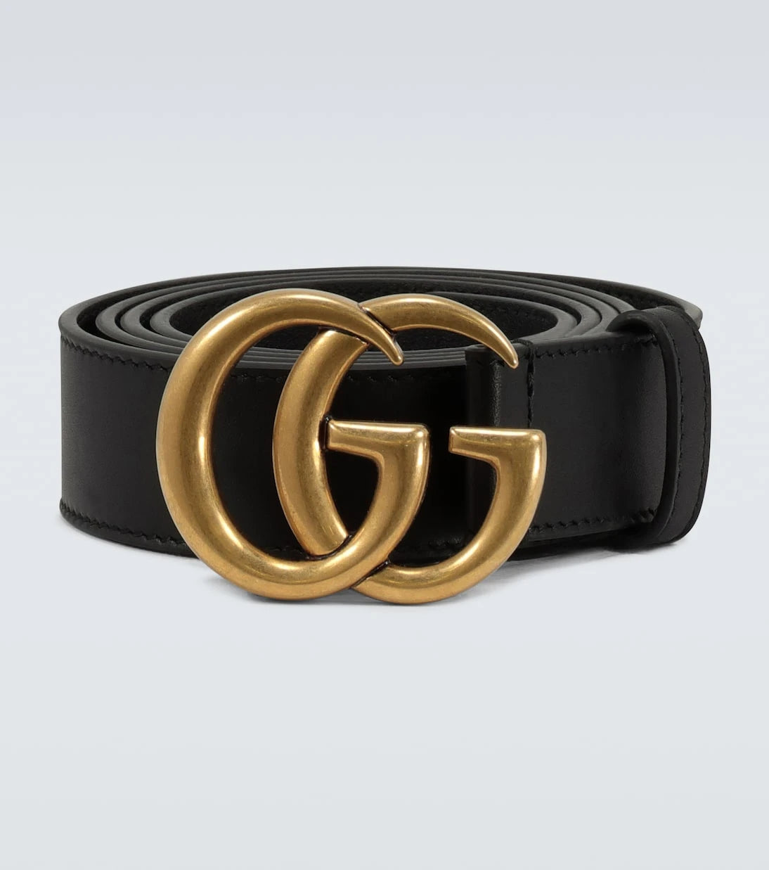 Gucci - Leather belt with Double G buckle