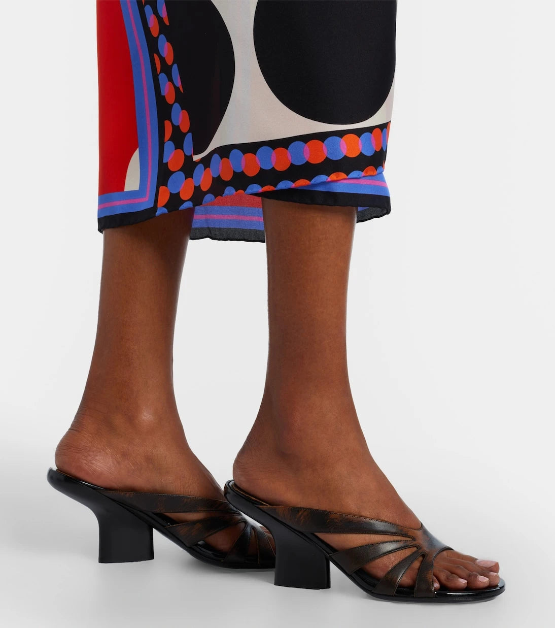 Dries Van Noten - Distressed leather mules