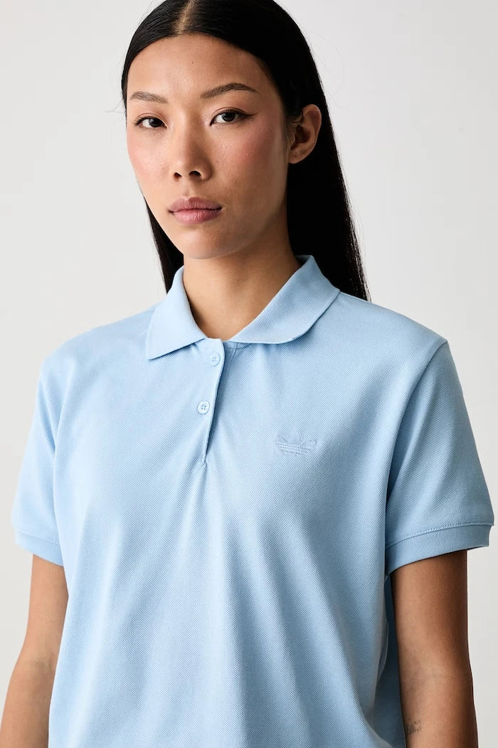 adidas Originals polo yaka kadın pamuklu tişört