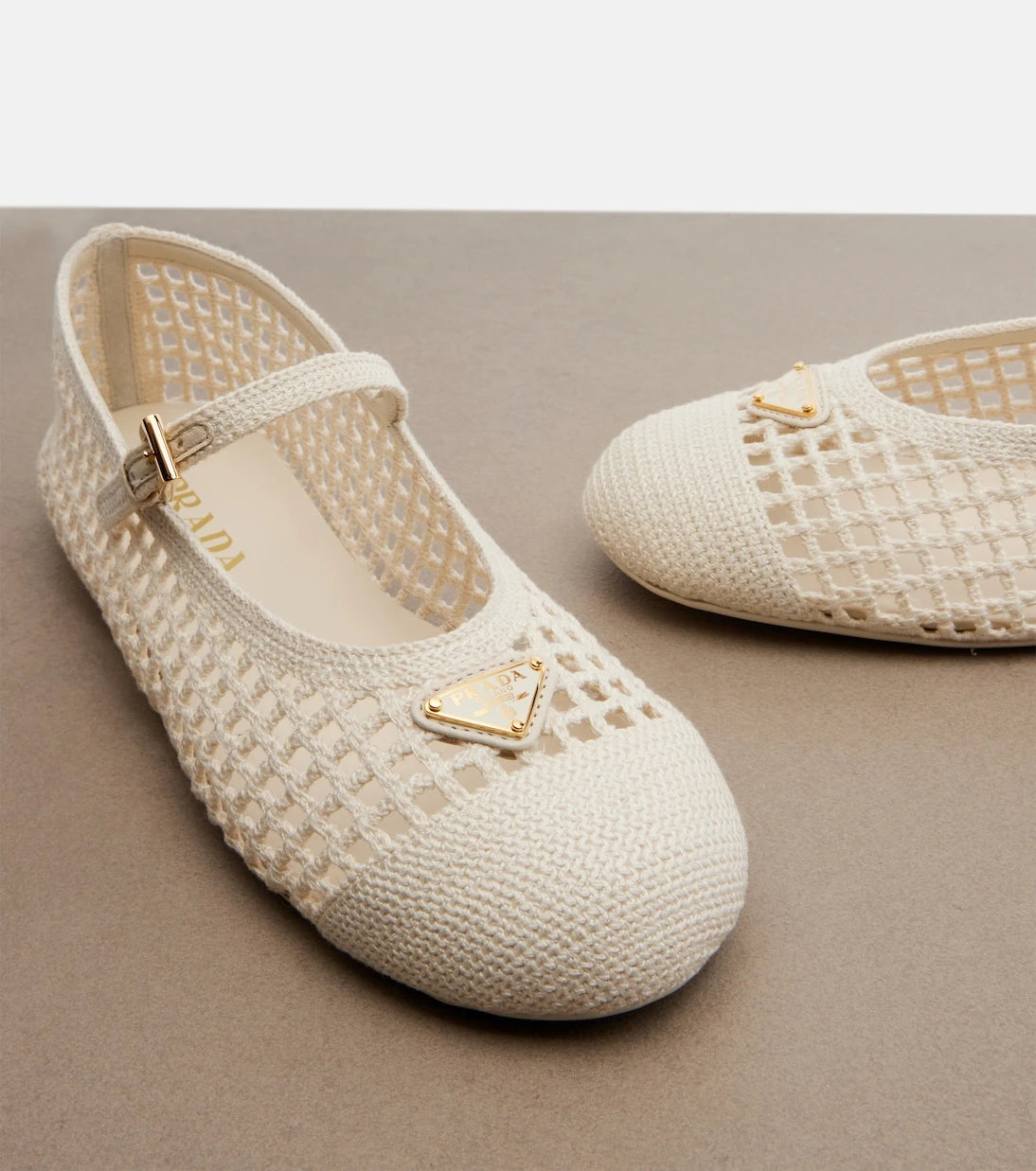 Prada - Crochet ballet flats