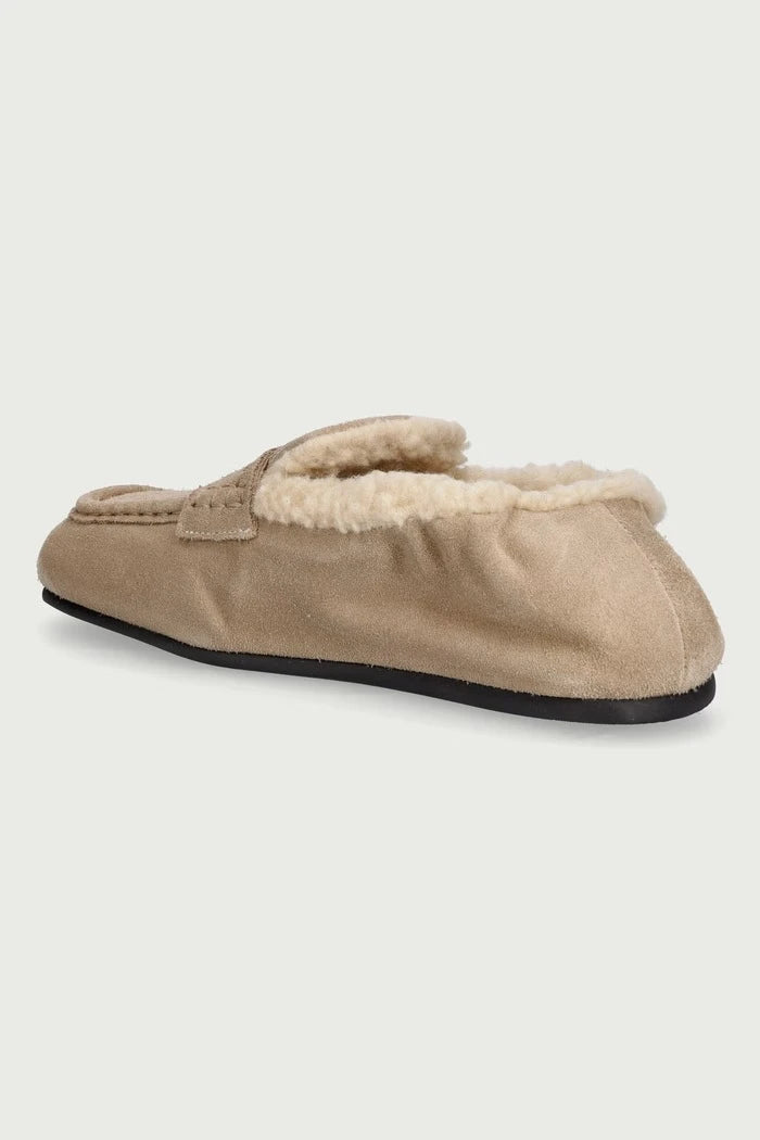 Kadın süet mokasen Penny Loafer