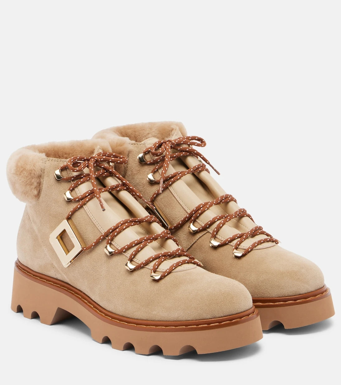 Roger Vivier - Viv' Rangers suede lace-up boots