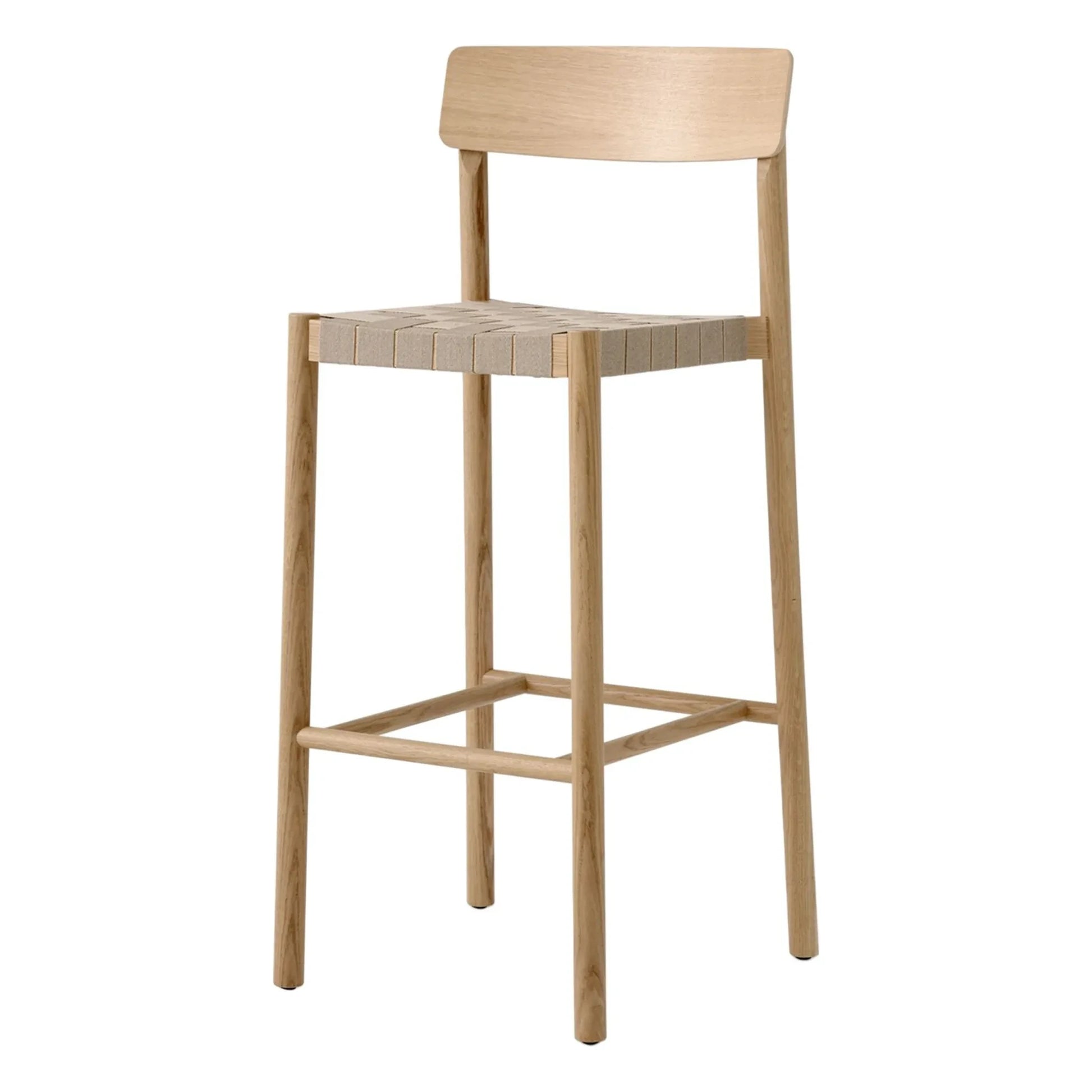 & Tradition - Betty TK15 oak natural webbing bar stool 75 cm | Oak