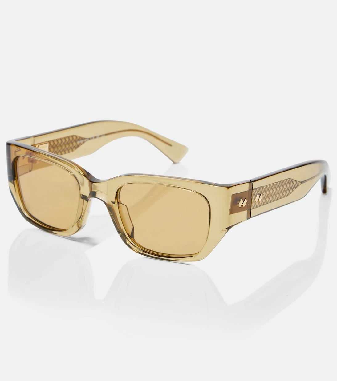 Bottega Veneta - Intrecciato rectangular sunglasses