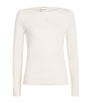 Claudie Pierlot White Cotton Long-Sleeve T-Shirt