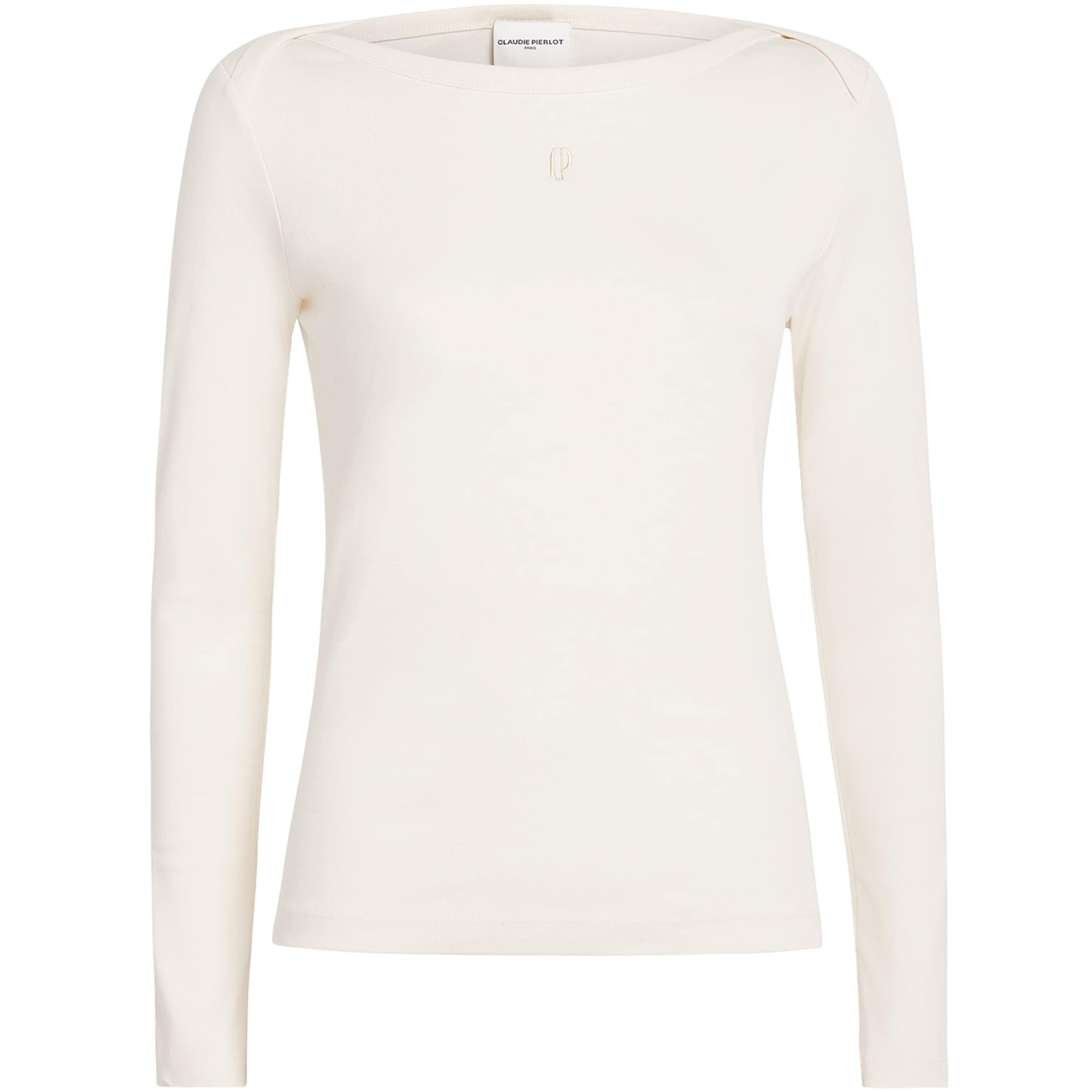 Claudie Pierlot White Cotton Long-Sleeve T-Shirt
