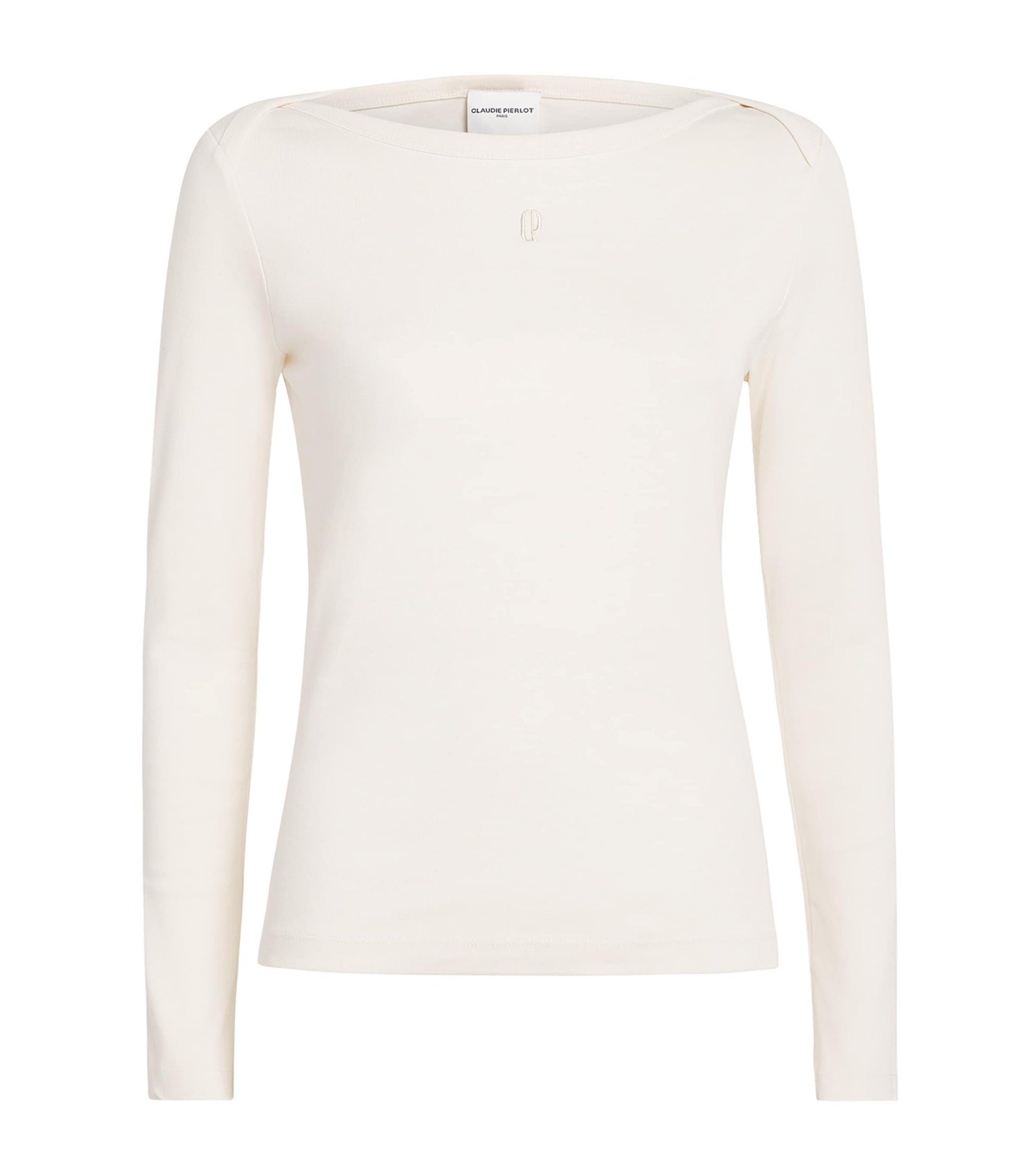 Claudie Pierlot White Cotton Long-Sleeve T-Shirt